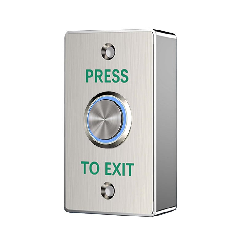 ANWENGJ Push to Exit Button with Back Mount Box IP67 Waterproof Stainless Steel LED Light NO/NC Press Exit Switch - Image 1